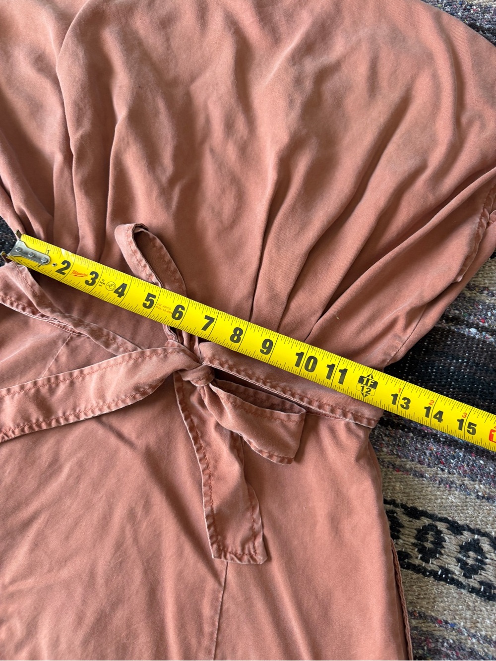 Quince Rust Button-Front Mini Dress - Picture 8 of 8